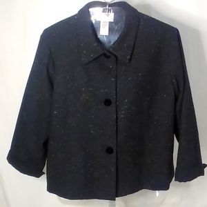 wool blend tweed jacket Lined Freeport Studio 14